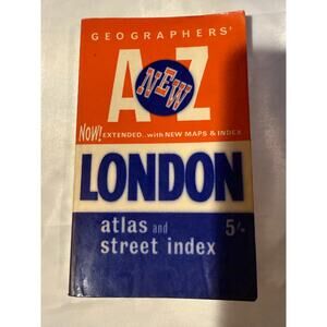 London A to Z Atlas & Street Index Underground Map Book - 1968 - Paperback